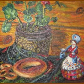 Натюрморт с дымковской игрушкой