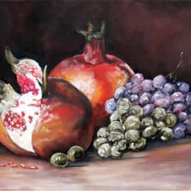 "Гранат с виноградом"