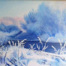 Голубой пейзаж