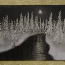 Зимняя речка по пути на работу ))