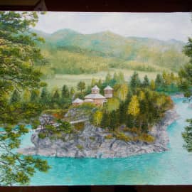 с. Чемал остров Патмос река Катунь