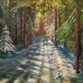 Зимний лес (по фотоматериалам).