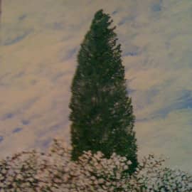 Тополь и яблоня