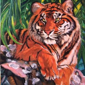 Тигр на камне