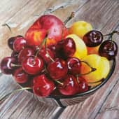 "Черешня с фруктами" (1), художник Любовь Титова