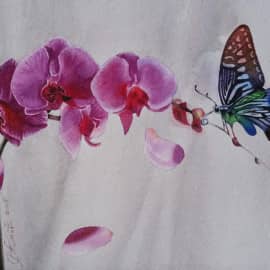 Орхидея и бабочка