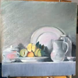 Натюрморт с фруктами и кувшином