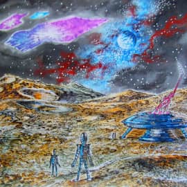 Луна.Встреча двух цивилизаций.