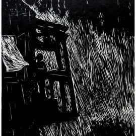 Ночь, дождь.