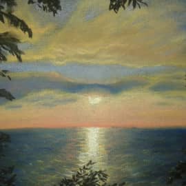 Закат на море.