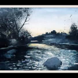 Закат на речке 