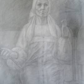 Женщина с прялкой