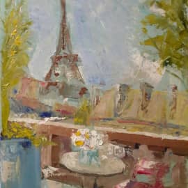 Вид на Эйфелеву башню