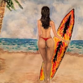 Серфингистка