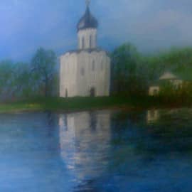 церковь Покрова на Нерли весной