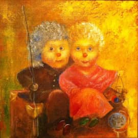 На чемоданах, к внуку