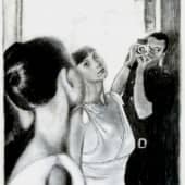 "Перед зеркалом", автопортрет (1), художник Alla Grigoreva Grigoreva