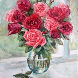 Розы на окне