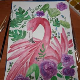 Розовый фламинго