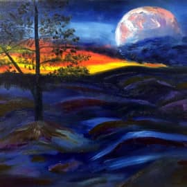 Суперлуние. Масло, холст 50х40