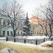 Бульвар на Гончаровской, художник И.Б.