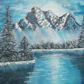 DSCN4216Горный пейзаж зимой.