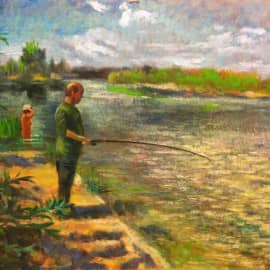 Витя и русалка (этюд)