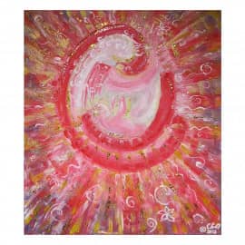 Мамина любовь. (крагис, масло, блестки)