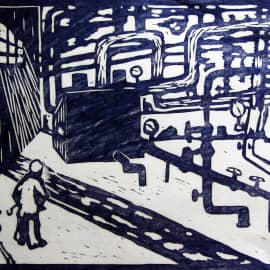 В котельной