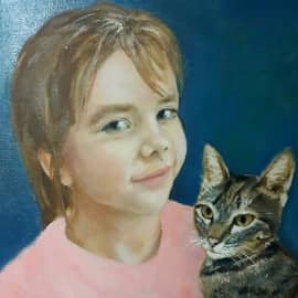 Девочка и кот