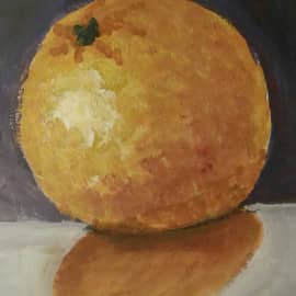 Апельсин на зеркале