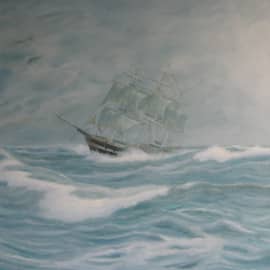 Клипер в штормовом океане