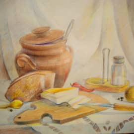 Натюрморт с салом