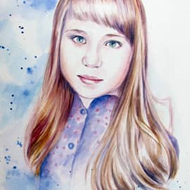 Портрет акварелью, сюжет 4