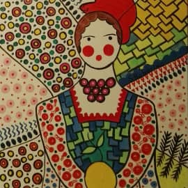 Девушка с яблоком.