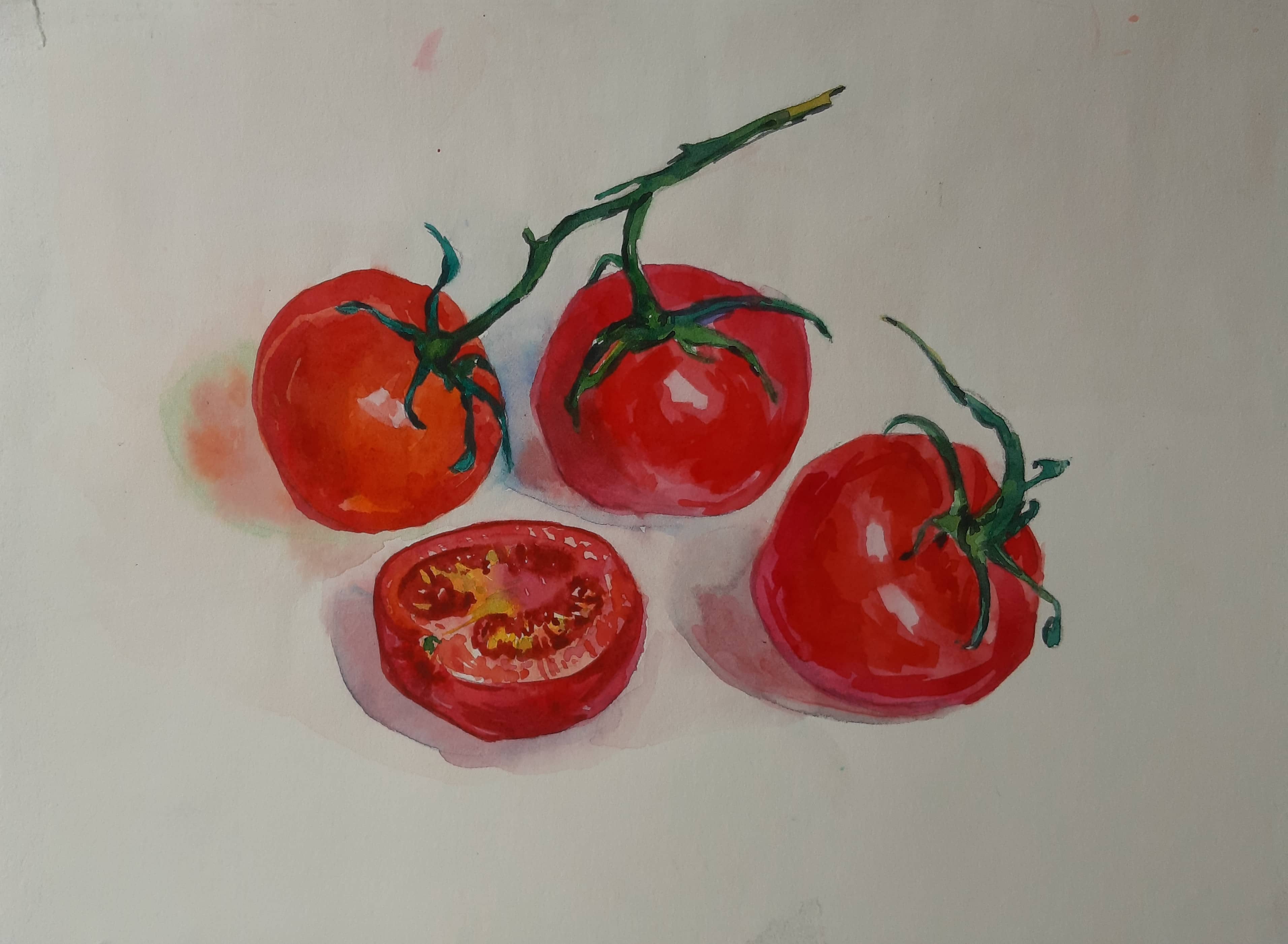 натюрморт помидоры, сюжет 2