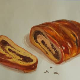 Натюрморт булочка, сюжет 2