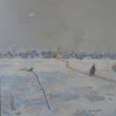 Зима, художник Валерий