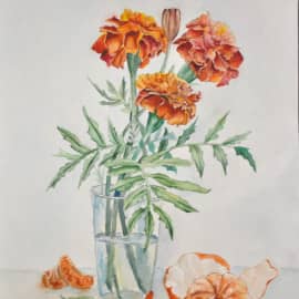 Бархатцы с мандарином