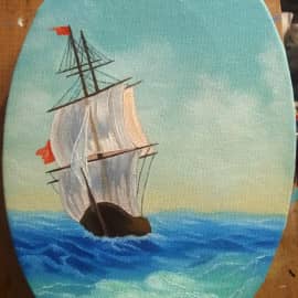 Парусник в море.( по работам Айвазовского)