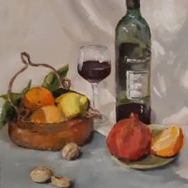 Натюрморт с гранатом