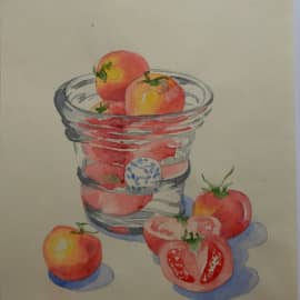 натюрморт "помидоры"