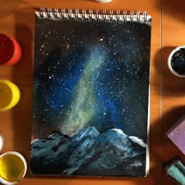 Космос акрилом