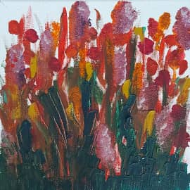 Цветы на закате.