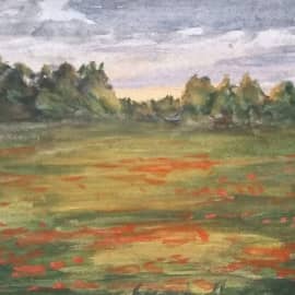 Пейзаж с маками