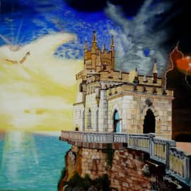 Крым. " Грозовое небо над Ласточкиным гнездом"