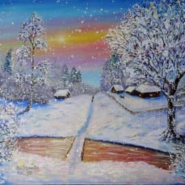 Заснеженное утро