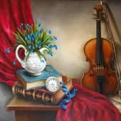 «Сыграй мне, скрипка, нежно о любви...», художник Валерия Азамат