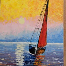 Парусник на закате