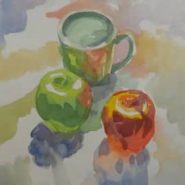 натюрморт в ярких цветах, сюжет 3